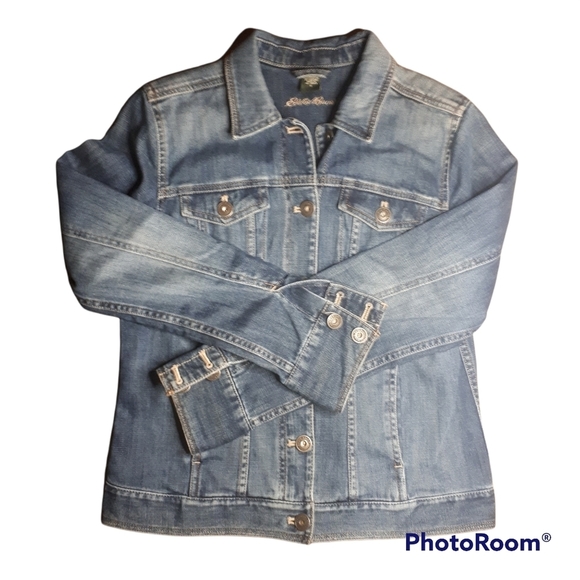 Eddie Bauer Blue Denim Jacket Size Small - Picture 2 of 7